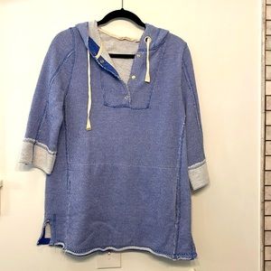 Soft Surroundings Boho Comfy 3/4 length sleeve Blue Size Small